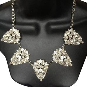 BCBGeneration Necklace Silver Tone Faux Diamond